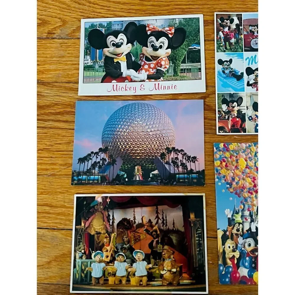 7 Vintage 80s and 90s Disney World Epcot Post Cards